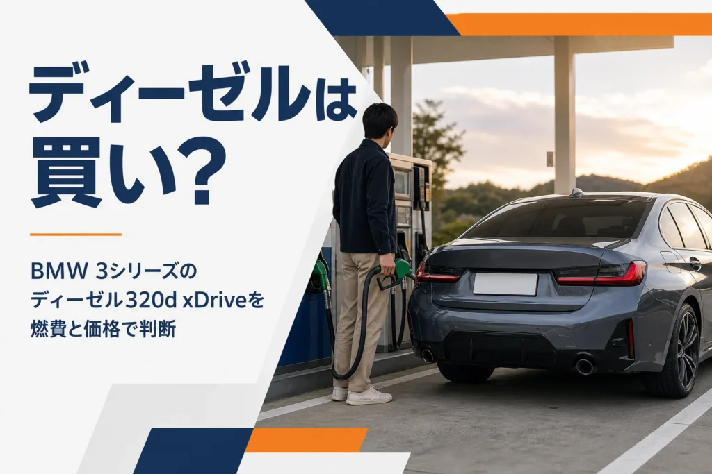 給油機の横に停まるセダンで320d xDriveのディーゼルを考える記事のアイキャッチ