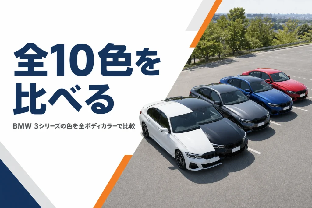色違いのスポーツセダンが並ぶ駐車場