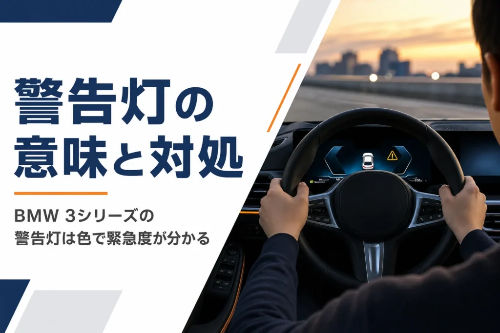 3シリーズのメーターに点いた黄色の警告灯