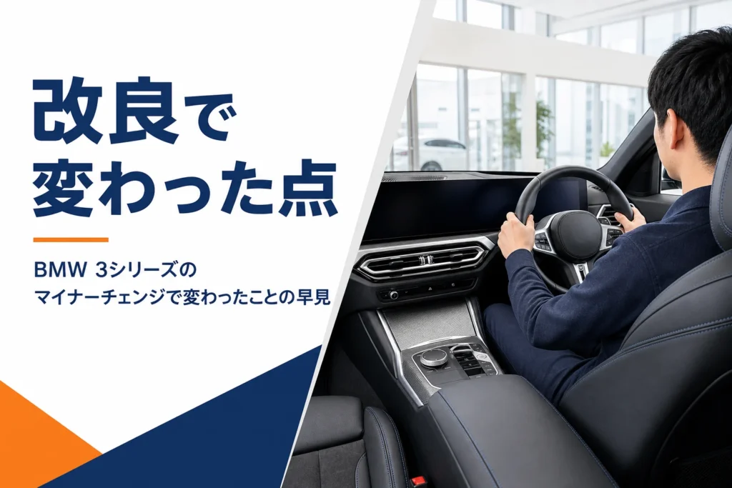 横長の曲面ディスプレイが付いたセダンの運転席